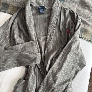 Polo Ralph Lauren Gray Striped Robe